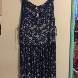 Blue floral dress